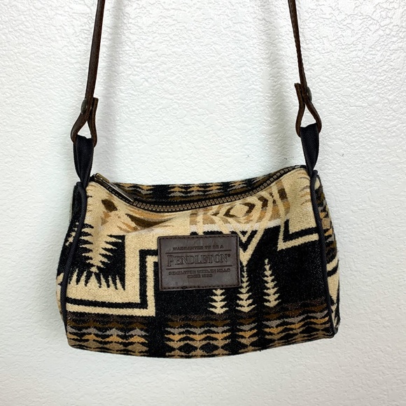 Pendleton Handbags - Pendleton Wool Barrel Western Leather Crossbody